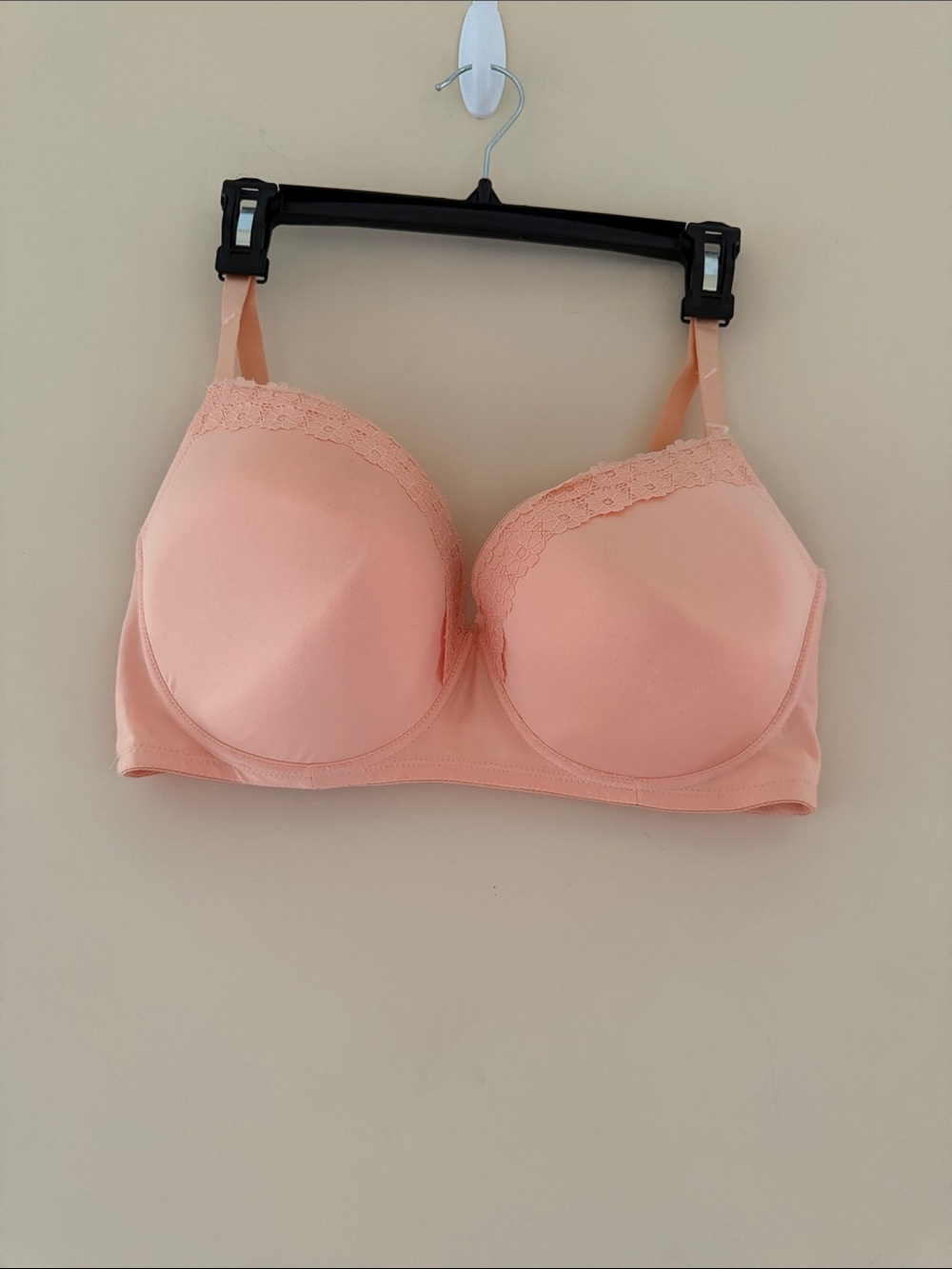 Rene Rofe Peach Lace-Trim T-Shirt Bra Sz‎ 44D
